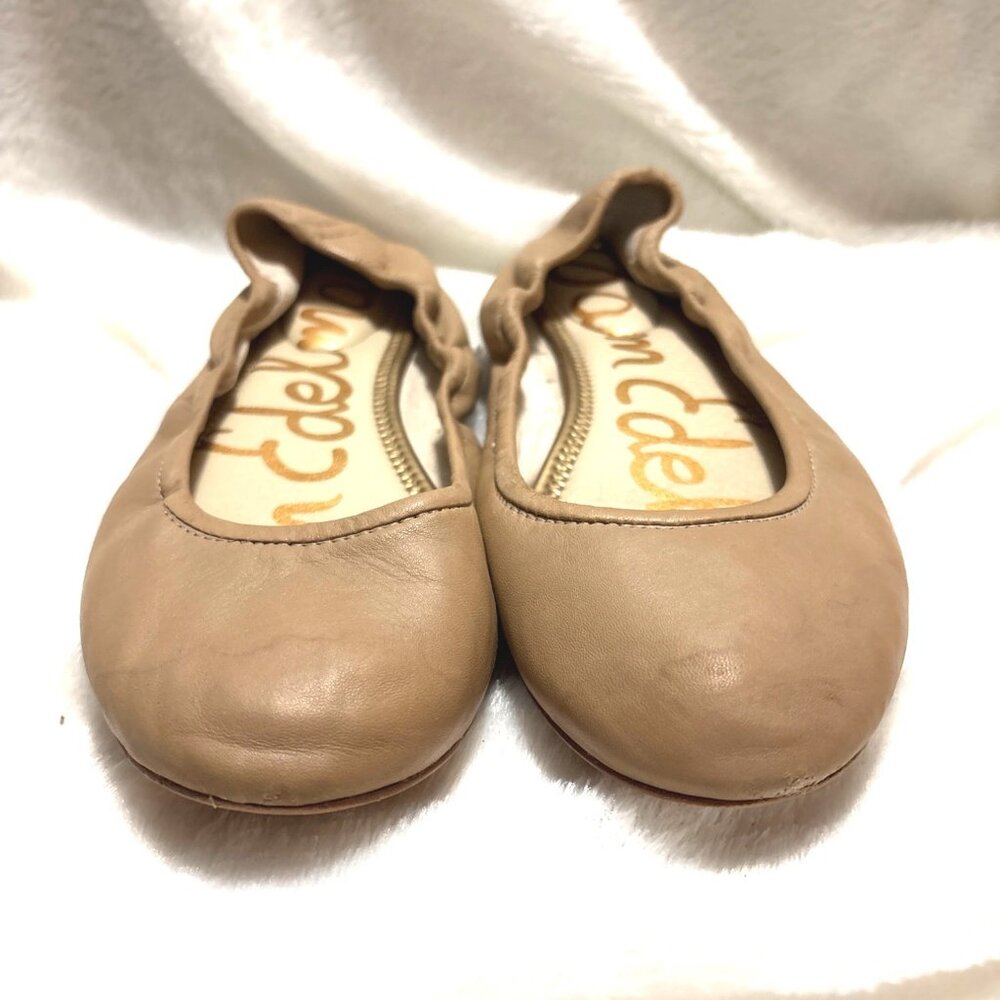 Sam Edelman Fritz Women’s 10 Tan Leather Ballet Slippers Croquette - Picture 2 of 5